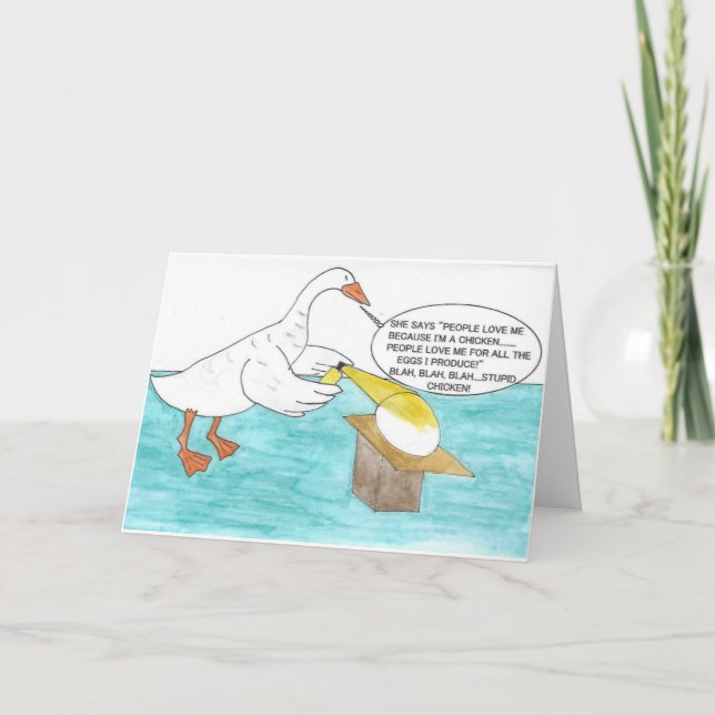 JEALOUS GOOSE BIRTHDAY CARD KARTE (Vorderseite)