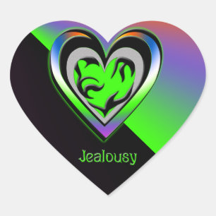 Jealousy Herz-Aufkleber