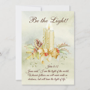 Jean 8:12 Jésus dit : Je suis la Lumière, Carte Pl