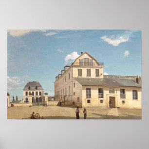 Jean-Baptiste-Camille Corot - Haus und Fabrik Poster
