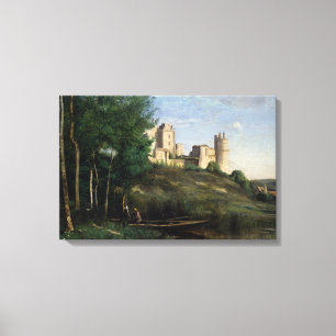 Jean-Baptiste-Camille Corot - Ruinen des Schlosses Leinwanddruck