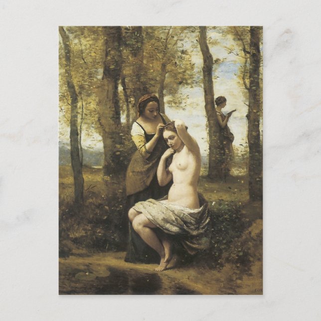 Jean-Baptiste-Camille Corot Toilette Postkarte (Vorderseite)