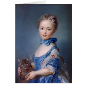 Jean-Baptiste Perronneau : Fille avec le chaton