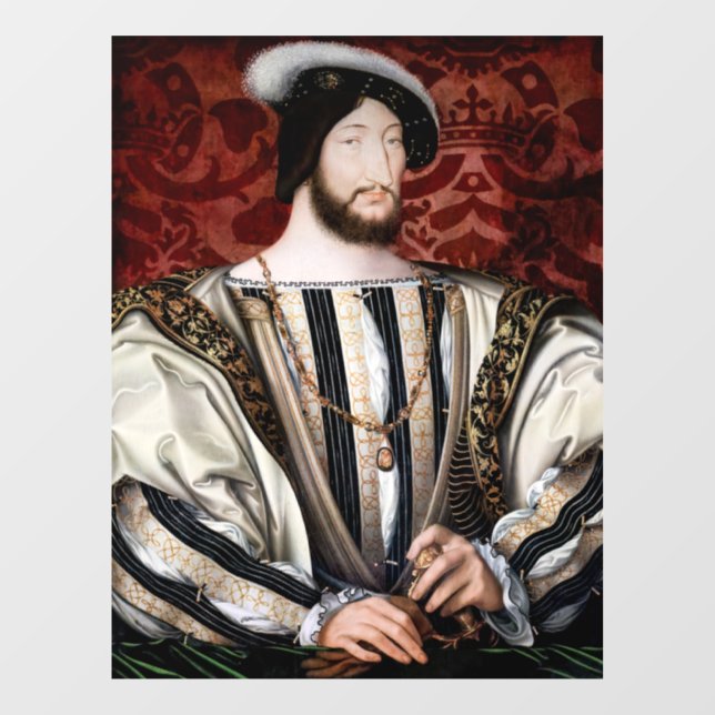 Jean Clouet - Francois I, König von Frankreich Fensteraufkleber (Blatt)