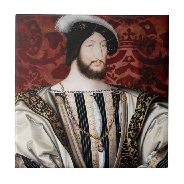 Jean Clouet - Francois I, König von Frankreich Fliese (Vorderseite)