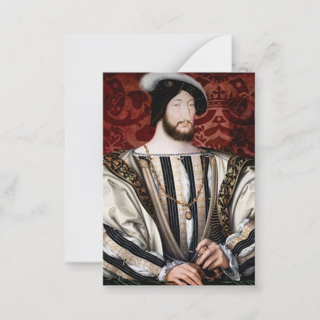 Jean Clouet - Francois I, König von Frankreich Mitteilungskarte (Vorderseite)