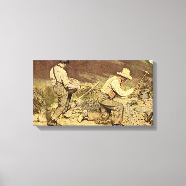 Jean Desire Gustave Courbet - The Stone Breakers Leinwanddruck (Vorderseite)