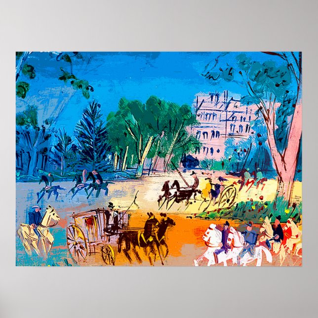 Jean Dufy Bois de Boulogne Poster (Vorne)