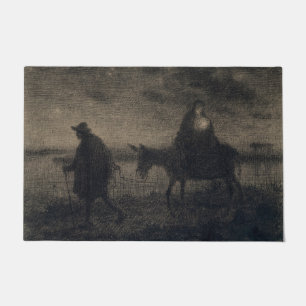 Jean-Francois Millet - Der Flug nach Ägypten Fußmatte
