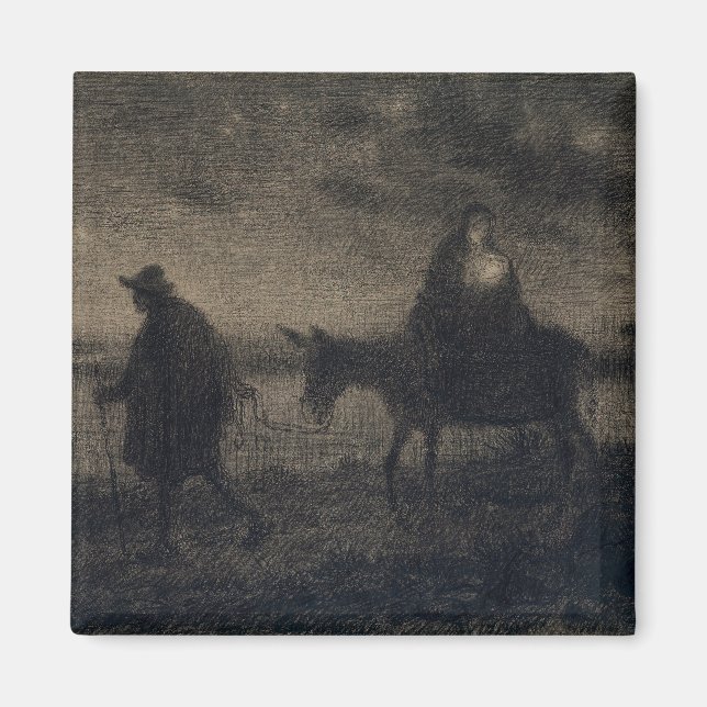 Jean-Francois Millet - Der Flug nach Ägypten Magnet (Vorne)