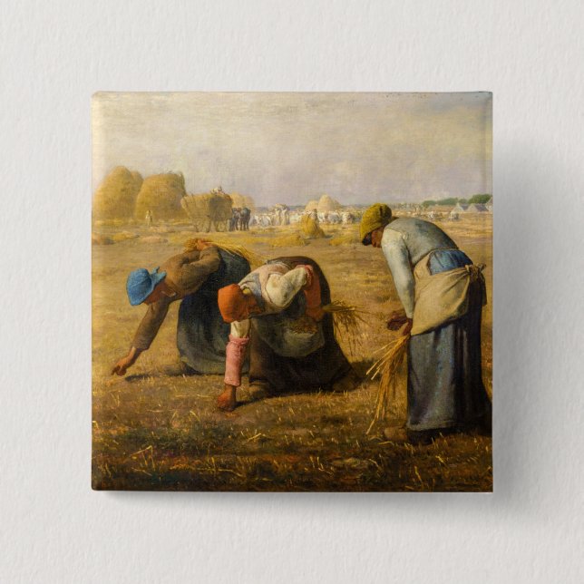 Jean-Francois Millet - Die Ährenleserinnen Button (Vorderseite)