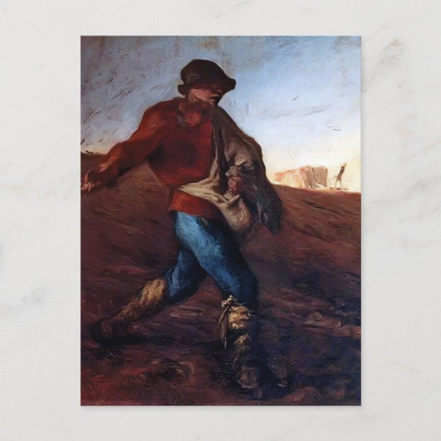 Jean-Francois Millet - Die Dusche Postkarte (Vorderseite)