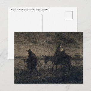 Jean-Francois Millet - Die Flucht nach Ägypten Postkarte