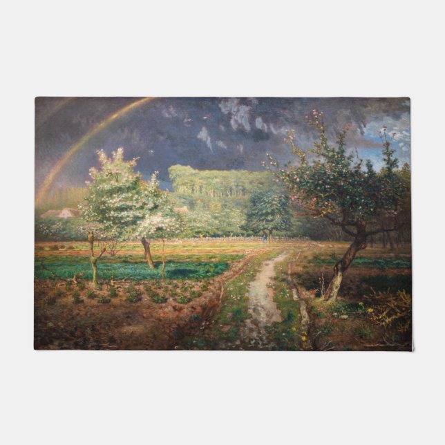 Jean-Francois Millet - Frühjahr in Barbizon Fußmatte (Vorderseite)