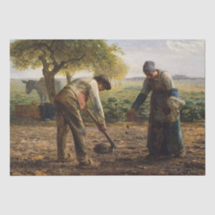 Jean-Francois Millet - Kartoffelpflanzer Seidenpapier