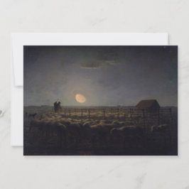 Jean-Francois Millet - Sheepfold, Mondlicht 1860 Dankeskarte