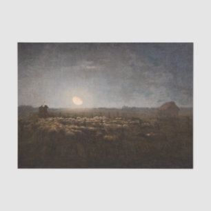 Jean-Francois Millet - Sheepfold, Mondlicht 1872 Seidenpapier