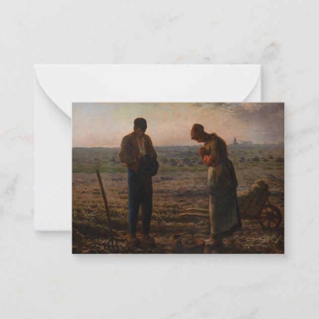 Jean-Francois Millet - The Angelus Mitteilungskarte (Vorderseite)