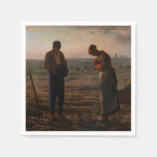 Jean-Francois Millet - The Angelus Serviette (Vorderseite)