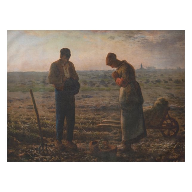 Jean-Francois Millet - The Angelus Tischdecke (Vorderseite (Horizontal))
