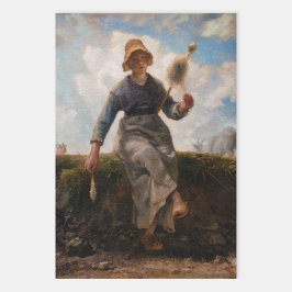 Jean-Francois Millet - The Spinner Girl Geschenkpapier Set