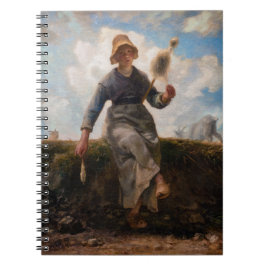 Jean-Francois Millet - The Spinner Girl Notizblock