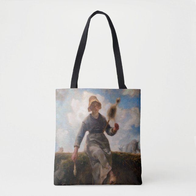 Jean-Francois Millet - The Spinner Girl Tasche (Vorderseite)