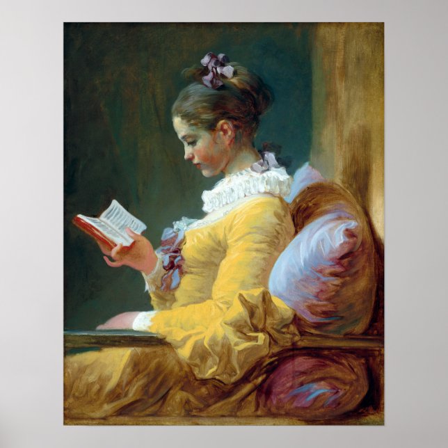 Jean-Honoré Fragonard Young Girl Reading Poster (Vorne)