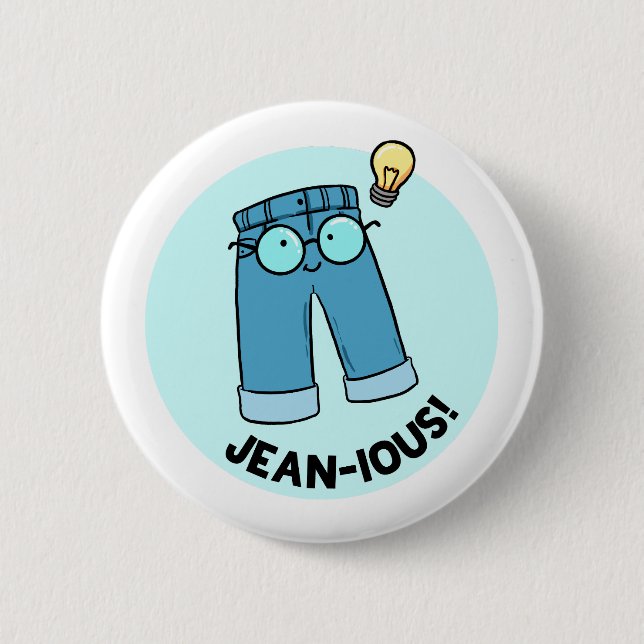 Jean-ious Denim Pants Pun Button Button (Vorderseite)
