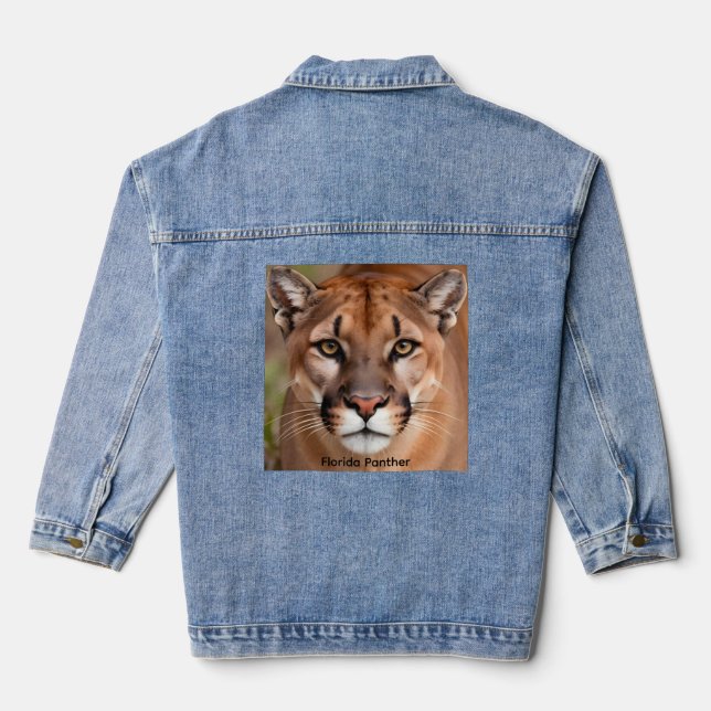 Jean Jacket Image of Florida Panther Jeansjacke (Rückseite)