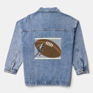 Jean Jacket mit Football Player und Football Jeansjacke