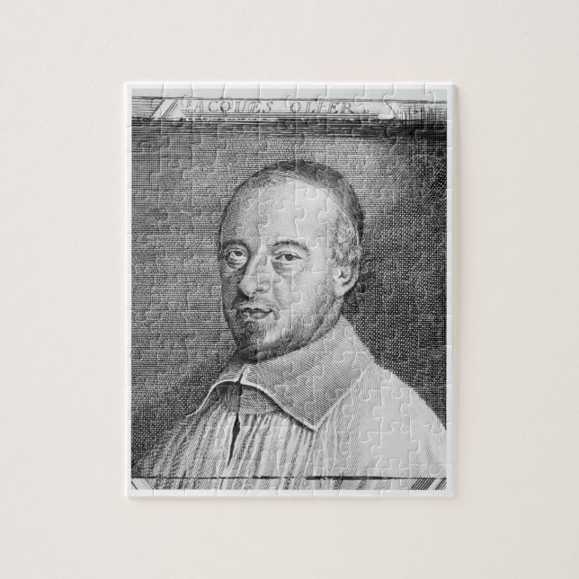 Jean Jacques Olier (1608-57) (Stich) (b/w phot (Vertikal)
