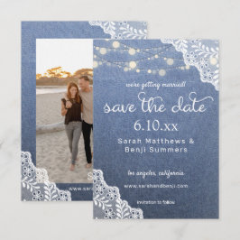 Jean Lace & String Lights Save the Date V2 Foto