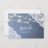 Jean Lace & String Lights Wedding w/Meal