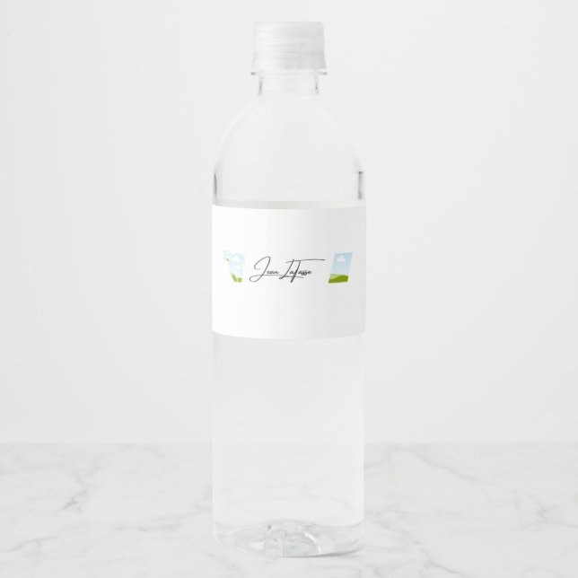 Jean LaTasse Promo Wasserflasche (Vorderseite)