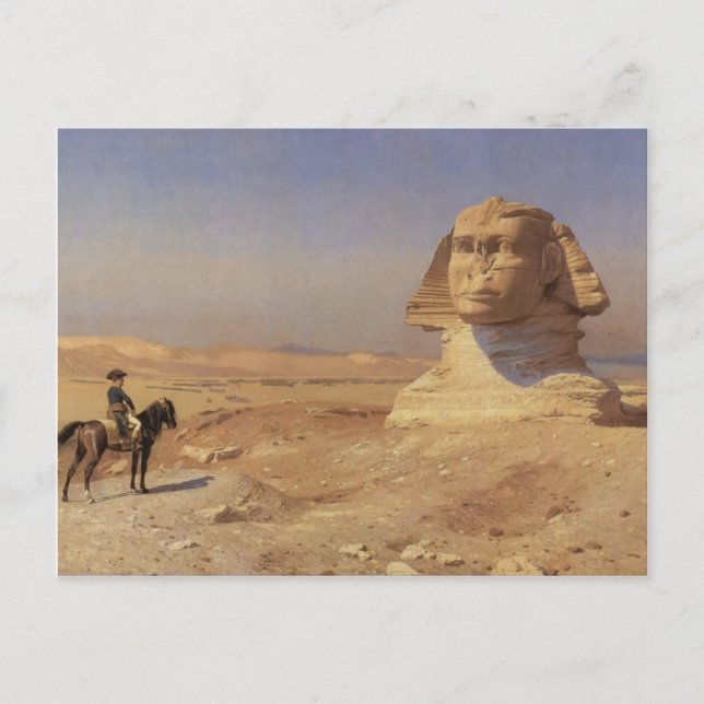 Jean-Leon Gerome- Bonaparte Vor der Sphinx Postkarte (Vorderseite)
