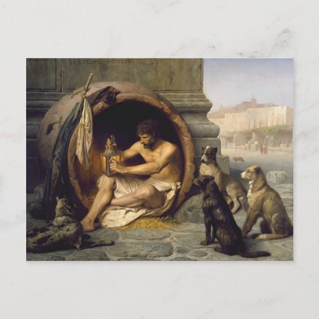 Jean-Leon Gerome- Diogenes Postkarte (Vorderseite)