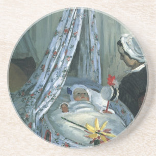 Jean Monet in seiner Wiege von Claude Monet Getränkeuntersetzer