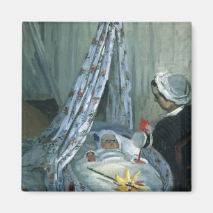 Jean Monet in seiner Wiege von Claude Monet Magnet