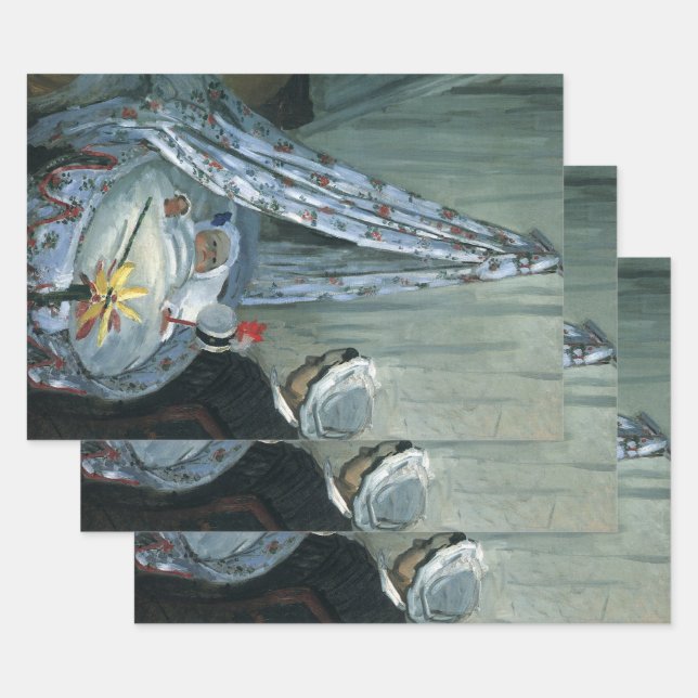 Jean Monet von Claude Monet in Seiner Wiege Geschenkpapier Set (Set)