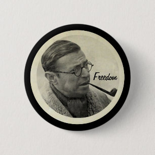 Jean-Paul Sartre Button