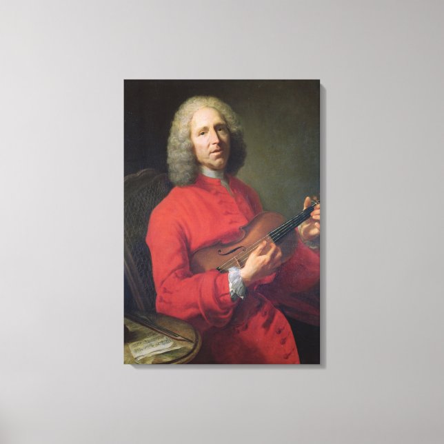 Jean-Philippe Rameau mit Violine Leinwanddruck (Vorderseite)