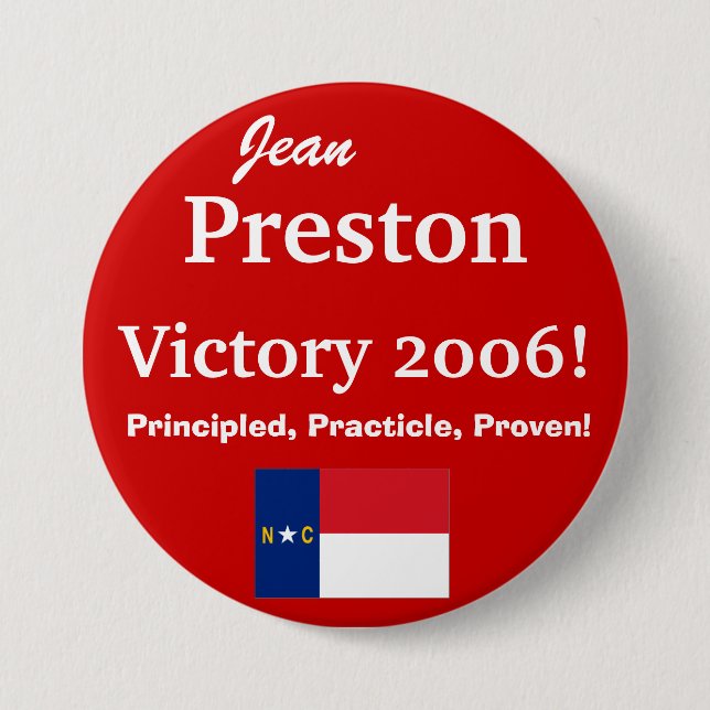 Jean Preston für N.C. Senate Button (Vorderseite)