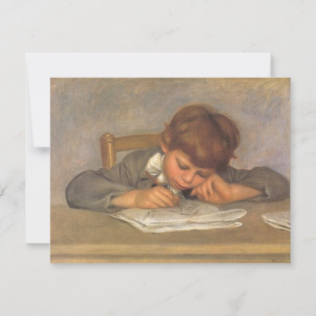 Jean Zeichnend von Pierre Renoir, Vintage Kunst (Vorderseite)