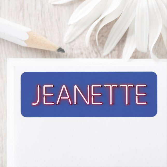 Jeanette Name in leuchtenden Neonleuchten (Insitu)