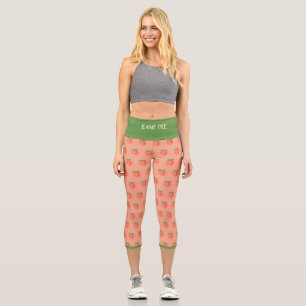 JEANIE DEE "PFIRSICHBAUM" - HOCHGESCHNÜRTE CAPRI-H CAPRI LEGGINGS