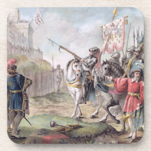 Jeanne d'Arc (1412-31) bestellt Englisch, um zu Getränkeuntersetzer