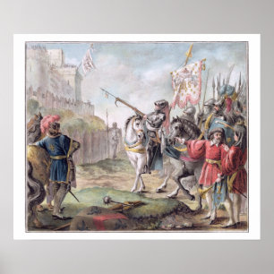 Jeanne d'Arc (1412-31) bestellt Englisch, um zu Poster