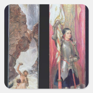 Jeanne d'Arc, 1890s Quadratischer Aufkleber