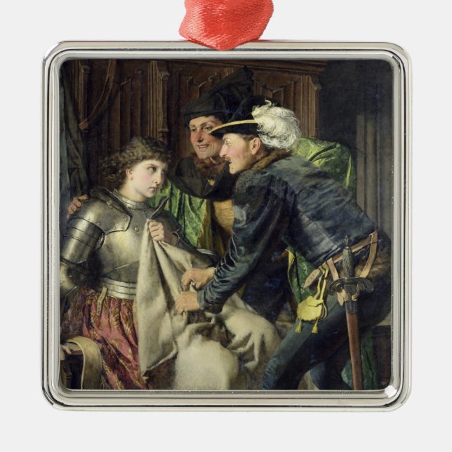 Jeanne d'Arc beleidigte in Gefängnis, 1866 Ornament Aus Metall (Vorne)